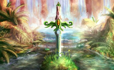 River, sword, The Legend of Zelda, video game