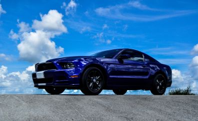 Ford mustang blue car