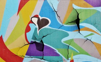 Graffiti, wall cracks, street art