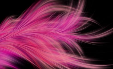 Pink, fractal, abstract feather