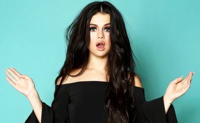 Selena Gomez, open mouth, singer