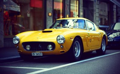 Yellow For classic sports car