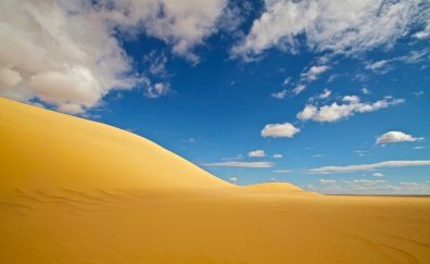 Desert, dunes, sand, clouds, nature