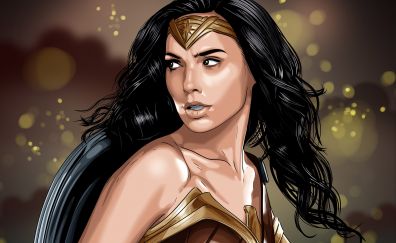 Wonder woman, superhero, justice league, art