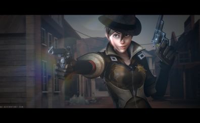 Tracer, overwatch video game, cop