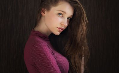 Christina Vostruhina, model, Brunette