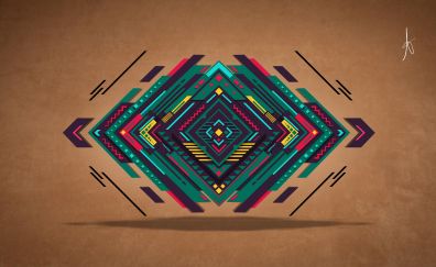 Colorful, triangles digital artwork