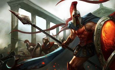 League of legends online game, spartan, warrior