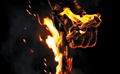 Ghost Rider: Spirit of Vengeance movie, hands, chain, fire