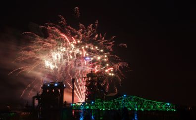 Fireworks, night, lights, celebrations