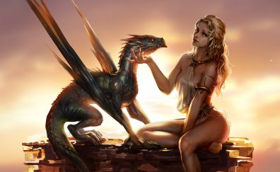 Daenerys Targayen, Dragons, artwork