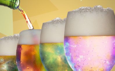 Colorful Beer glass
