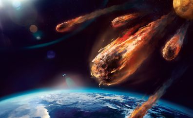 Asteroid in space artwork
