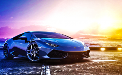 Lamborghini Blue sports car