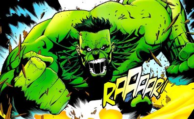 Angry Hulk, green superhero, marvel comics