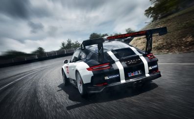 Porsche 911, sports car, motion blur