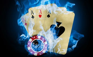 Poker cards aces