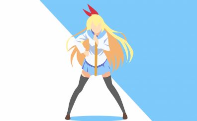 Minimal, anime girl, Chitoge Kirisaki, Nisekoipedia