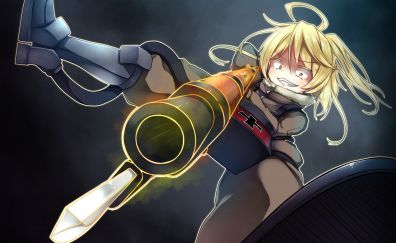 Tanya Degurechaff with gun, anime girl
