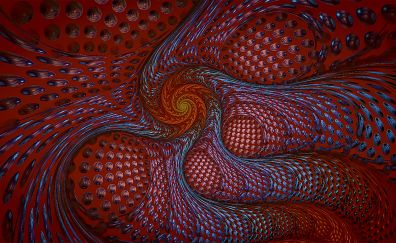 Red fractal artwork