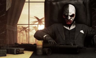 Scarface, Payday 2, video game, mask