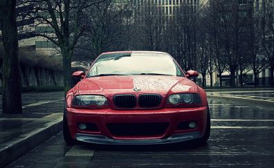 Red BMW M3 E46 car