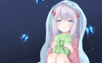 Cute anime girl, crying, Sagiri