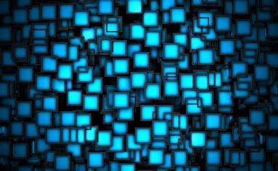 Abstract blue squares