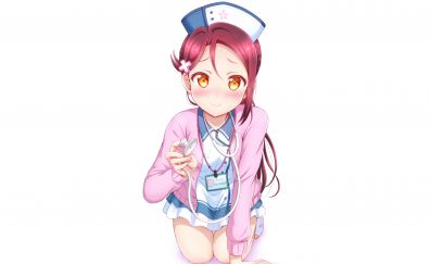 Sakurauchi Riko, Love Live!, anime girl, nurse