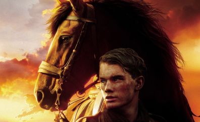 War horse, Jeremy Irvine, movie, sunset