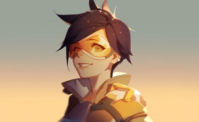 Smile, tracer, overwatch, game