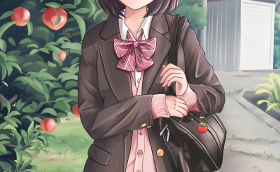 Anime girl in school uniform