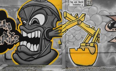 Graffiti, street art, wall, street