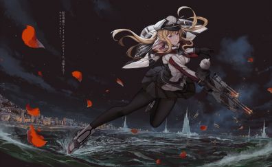 Graf Zeppelin with gun, Kancolle, anime girl