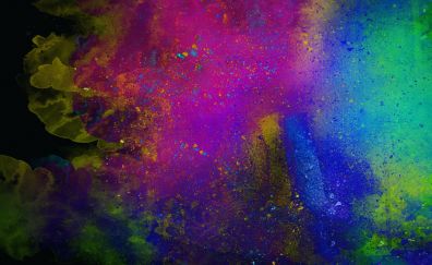 Colorful splashes, abstract, surface