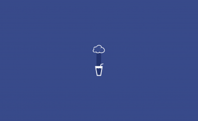 Blue glass, rain, drinks, clouds, minimal