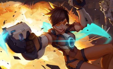 Tracer of overwatch video game