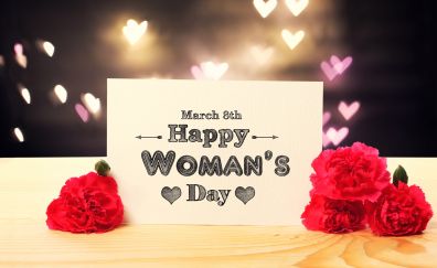 Happy woman's day, celebrations, 4k