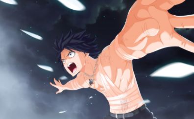Gray Fullbuster, Fairy Tail, anime boy without shirt