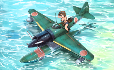 Aviator girls, hot anime girl, pilot