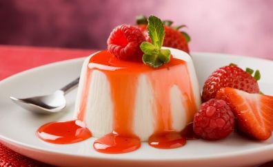 Ice cream, strawberry, dessert