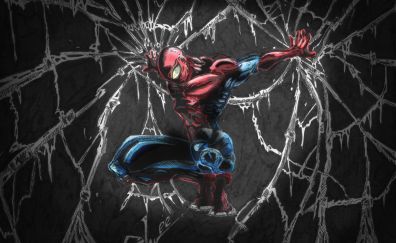 Spider-man, marvel comics, art, web