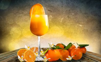 Healthy orange fruits drinks, food
