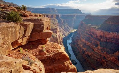 Grand canyon, mountains, river, valley, nature