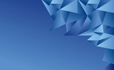 Blue abstract, triangles