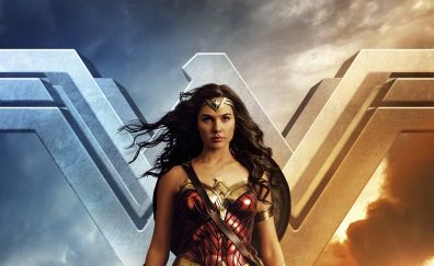 Wonder woman, logo, Gal Gadot, movie, 2017 new