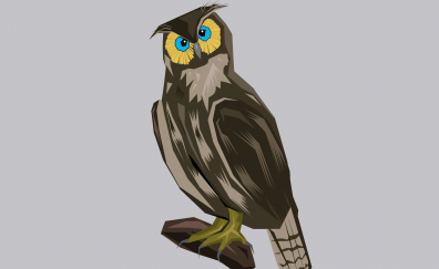 Owl, bird digital art