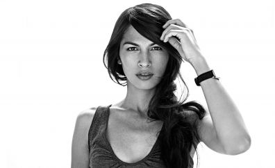 Elodie Yung, French actress, monochrome