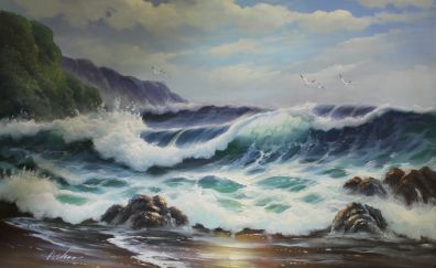 Water waves artwork