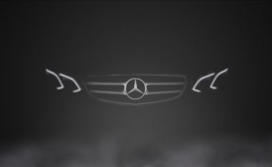 Mercedes-Benz,  car front view, minimal